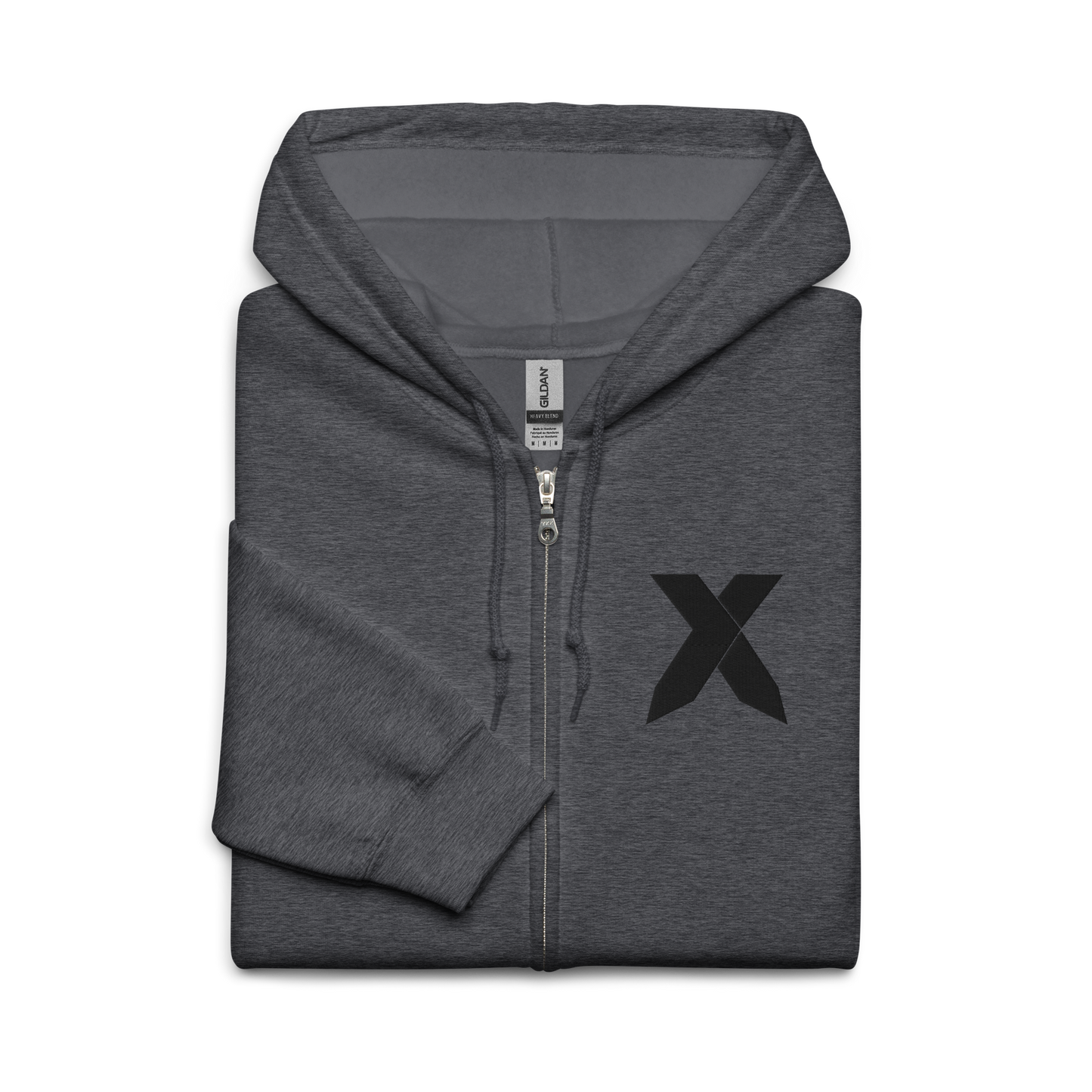 NXS Logo Zip-Up Hoodie (Black Stitch)