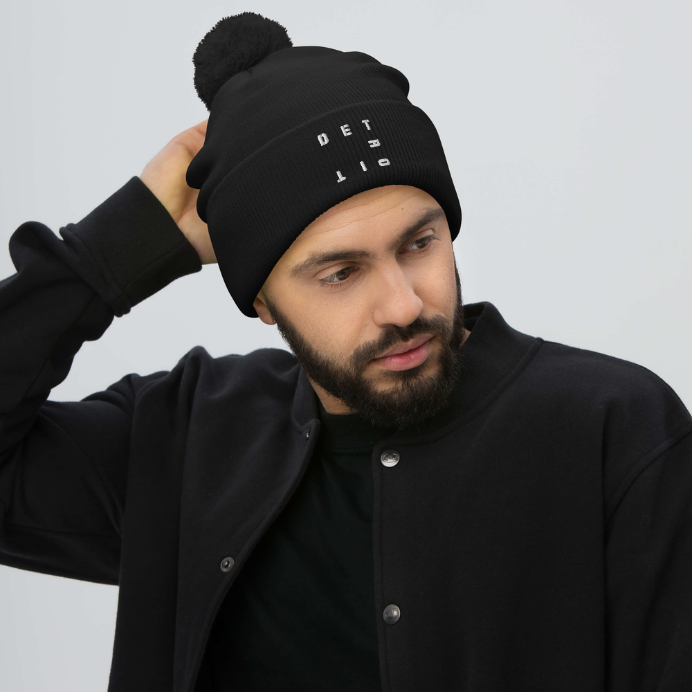 Detroit SQRD Pom-Pom Beanie