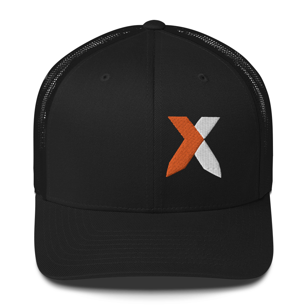 NXS Logo Orange/White Stitch Trucker Cap
