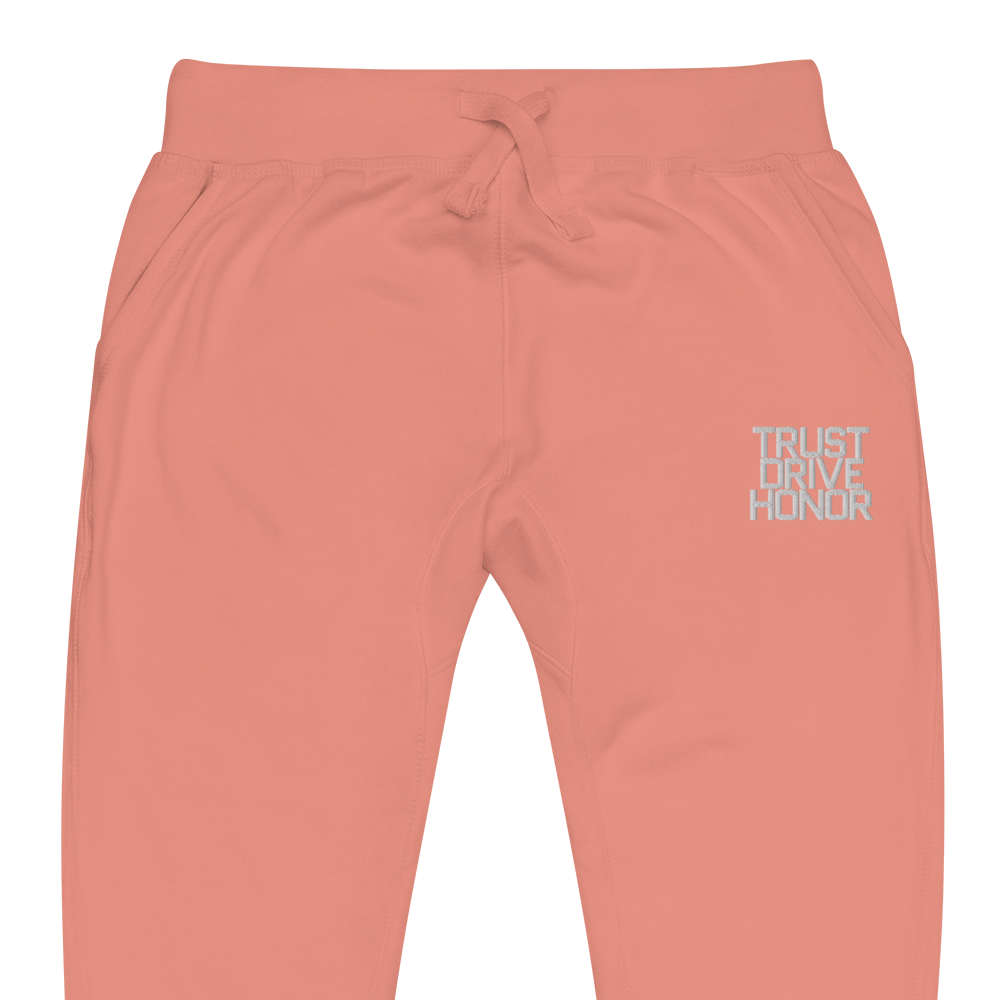 TDH Embroidered Unisex Fleece Sweatpants (white stitching)