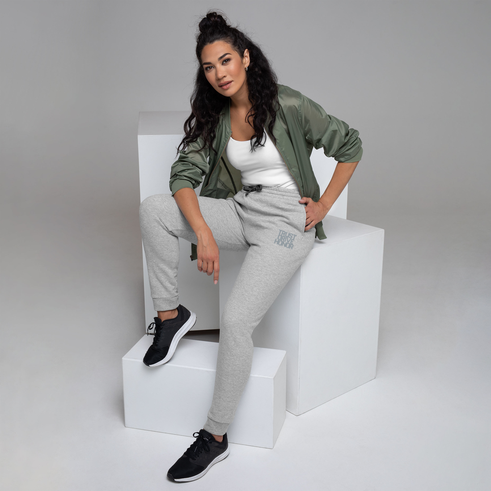 TDH Embroidered Unisex Joggers (grey stitching)