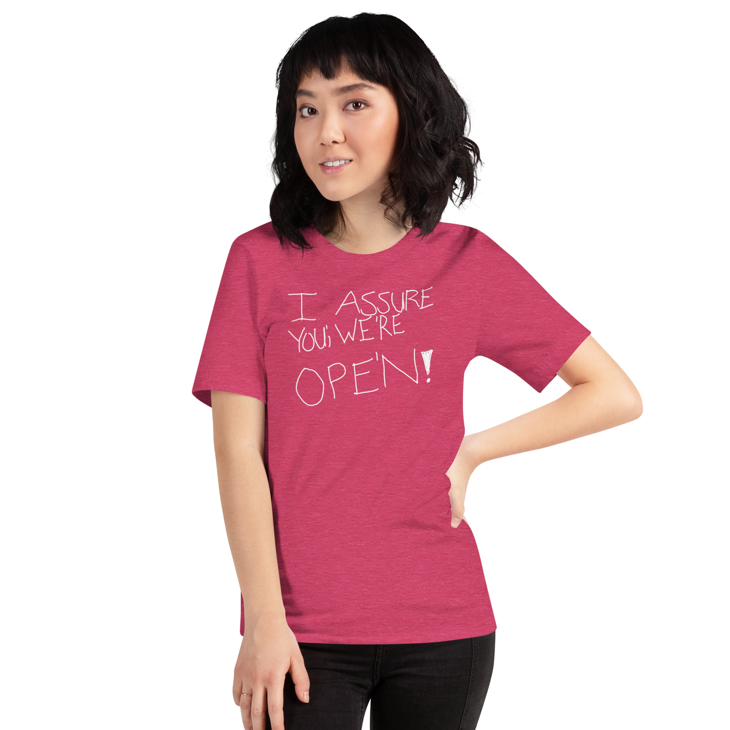 Ope'N Assured Unisex T-Shirt White Print