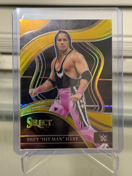 Bret Hart - 2024 Panini WWE Select - Ringside Gold Prizm Parallel 8/10