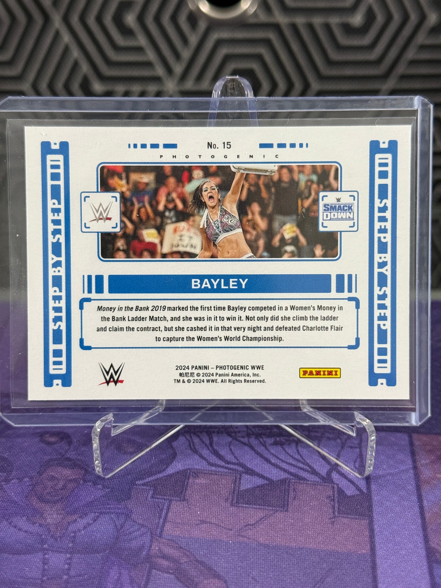 Bayley - 2024 Panini Photogenic WWE - Step By Step Diamond Parallel 25/75