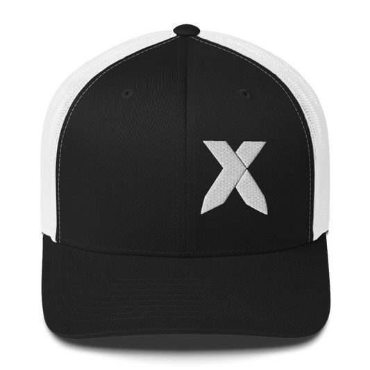 X White Stitch Trucker Cap