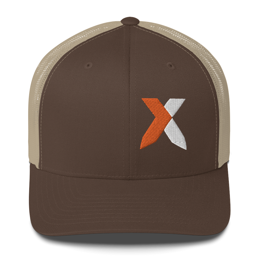 NXS Logo Orange/White Stitch Trucker Cap
