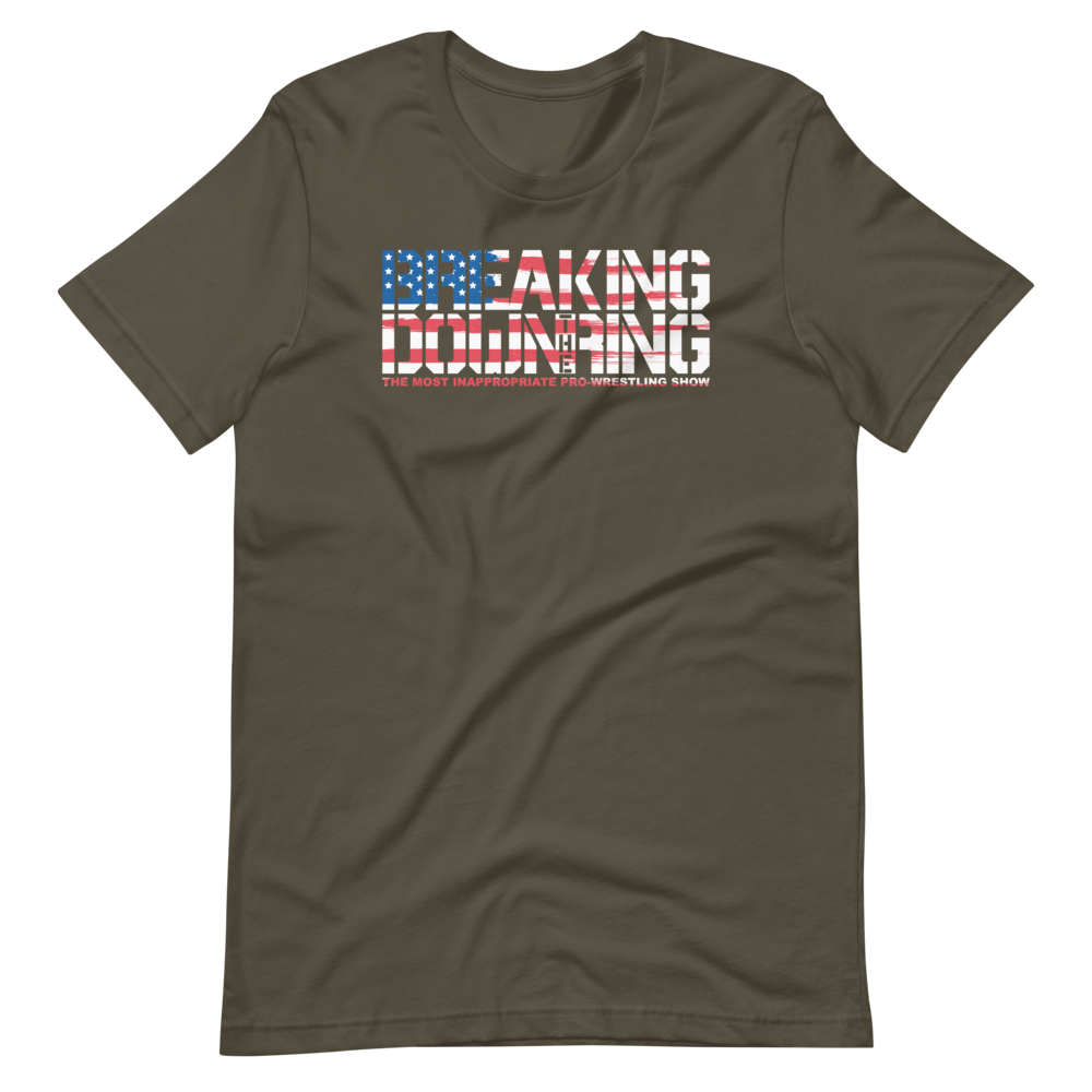 Breaking Down the Ring USA Flag Unisex T-Shirt